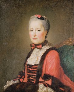 La Dauphine Marie-Josephe de Saxe attributed to Jean Marc Nattier or Jean Baptiste Perroneau